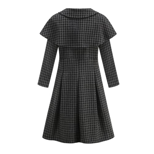 Abrigo gótico victoriano con capa para niñas talla 110 miniatura 3