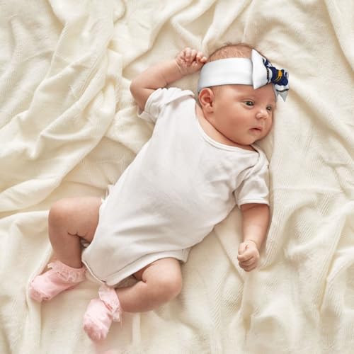 Massachusetts State Flag Baby Bow Headband. Comfortable baby headband, suitable for daily wear and photo props.4
