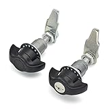 Black Double Wing Cabinet Lock Cylinder Lock Cam Cabinet Locks for Distribution Box Industrial Cabinet Lock 1Pcs 1Pcs (Color : XK245-1Y)