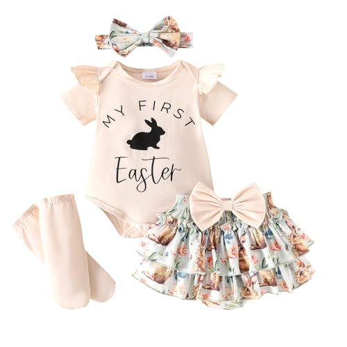 Combinaison d'été fille à imprimé lapin de Pâques ensemble short mignon