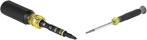 Klein Tools Destornillador multiherramienta 11 en 1 con clasificación de impacto con 7 puntas y 4 tamaños de destornillador de tuerca y juego de