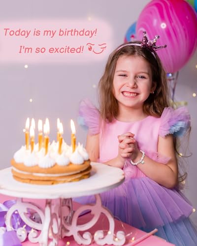 Happy Birthday Gifts for Beautiful Daughter Granddaughter Niece, Adjustable Pink Pearl Heart Bracelet for 1-10 Year Old3