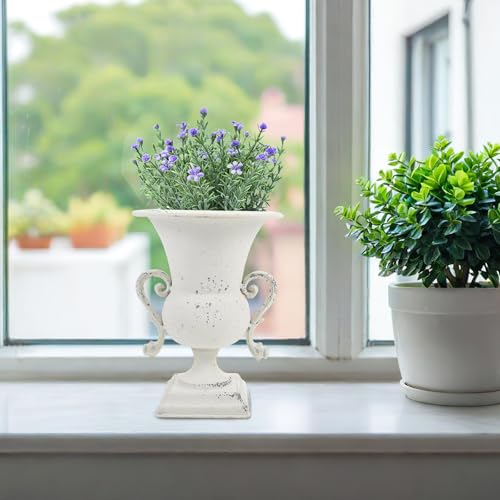 Pot de fleurs blanc pour fleurs séchées et décoration rétro de salon - 5