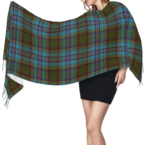 Scottish Clan Anderson Tartan Plaid Imitation Cashmere Tassel Scarf Winter Scarf Autumn Softest Classic Warm3