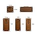 Wenplus 40 PCS Handmade Leather Labels PU Leather Label Hand Made Embossed Tag with Holes Embellishments DIY Accessories for Clothing Jeans Bags Shoes Hat - 4 Styles, Dark Brown