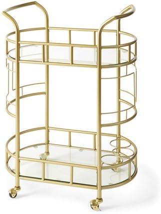 Better Homes & Gardens Fitzgerald 2-Tier Serving Cart, Gold