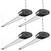 Bbounder 4 Pack Linkable LED Utility Shop Light, 4 FT, 4000 LM, 48 Inch Integrated Fixture for Garage, 36W Equivalent 250W, 5000K Daylight, Surface + Suspension Mount, Black