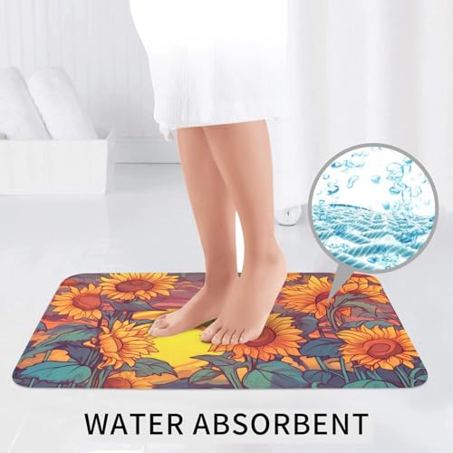 Tapis de salle de bain imprimé fleurs pour une ambiance chaleureuse - 7