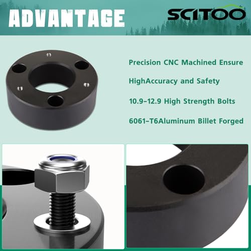Image of SCITOO 3 inch Front 2 inch Rear Leveling Kit for GMC Sierra 1500 2007-2023 | Suspension Lift Blocks for Chevrolet Silverado 1500 2007-2023
