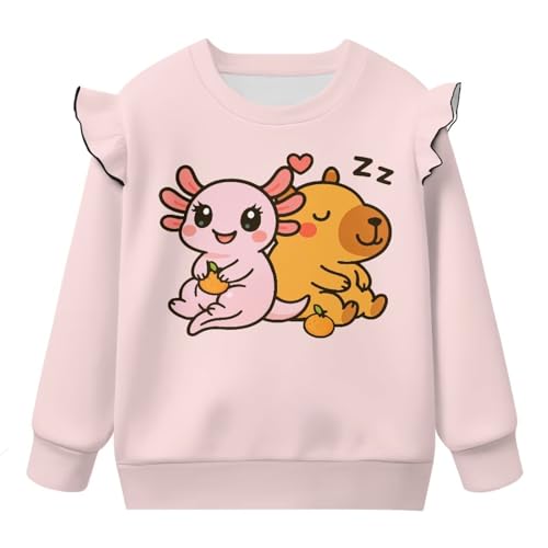 Toddler Sweatshirt Girls Cute Animal Crewneck Pullover Trendy Long Sleeve Hoodies Cute Tops for Pre-K Age 1-8 Years2