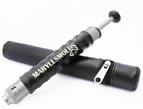 Maryllsmolds Professional Aluminum Injector 1.5 oz / 45ml for Soft Plastic Plastisol Fishing Bait Baits Mold Molds Form Lure Tackle Making With Locking Nozzle on the end of Injector Gift for Fisherman