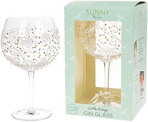 Gin Goblet - Hand Decorated Gin Glass - Dragonfly - Sunny By Sue