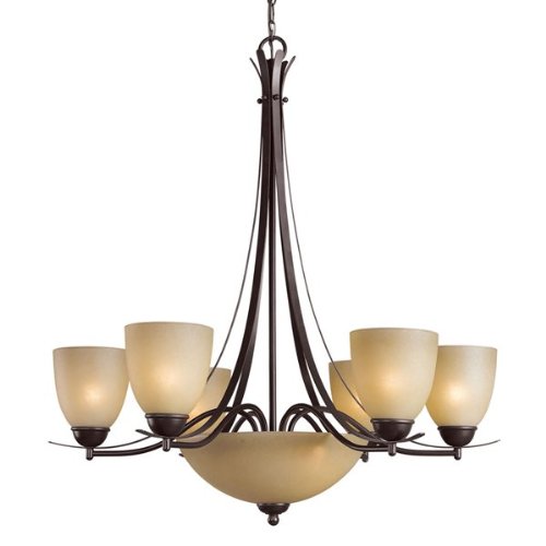 Woodbridge Lighting 12182-Mab Kearney 8-Light Chandelier, 29.5" X 32.75", Mahogany Bronze #TOP30
