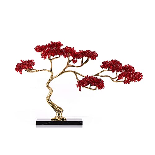Árbol de piedras de cristal de la buena suerte Moderno Crystal Fortune Árbol de la suerte de la sala de estar de la suerte TELEVISOR Decoración de cristal de la oficina del gabinete feng shui adorno Á