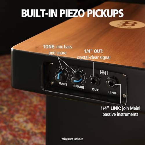 Meinl Pickup Slaptop Cajon Box Drum with Internal Snares and Forward Projecting Sound Ports -NOT MADE IN CHINA - Walnut Playing Surface, 2-YEAR WARRANTY (PTOPCAJ2WN) - Image 3