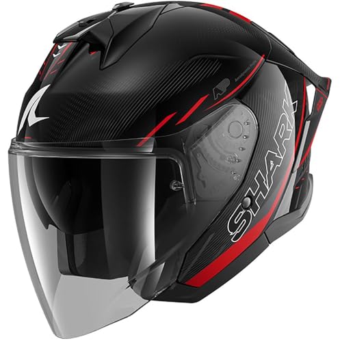 Casque jet Shark Skwal Jet Cup Speed-Tech noir rouge moto scooter taille XS