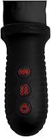 Vista 3 de Consolador vibratorio y empujador automático con mango 8X - negro