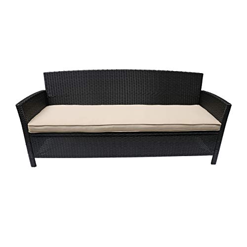 Christopher Knight Home Auguste Outdoor Wicker 3 Seater Sofa, Brown/Tan #TOP4