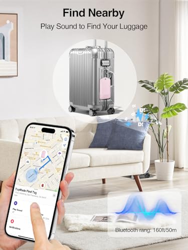 Image of TopMade Luggage Tags, Works with Apple Find My, Smart Suitcase Tag Tracker
