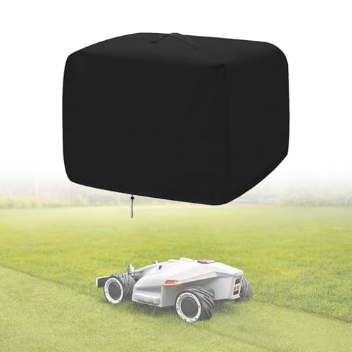Housse de Protection pour Tondeus,Housse de Protection Imperméable 78 x 56 x 36 cm,Protection Contre Les pour Tondeuses à Gazon Automatiques,Avec Cordon et...