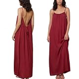 Aomig Vestidos Verano Mujer Tirantes, Vestido Camisola sin Espalda para Mujer, Vestidos Playa Mujer, Estilo Bohemio, Ideal para la Playa y las Vacaciones, M