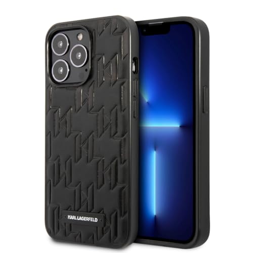 Karl Lagerfeld KLHCP13LMNMP1K Coque rigide pour iPhone 13 Pro / 13 6,1" Noir/noir