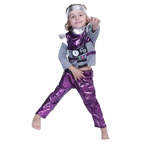Conjunto de accesorios poppin disfraz de robot unisex para cosplay infantil y obras de teatro