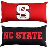 College Covers Solid Color Bolster Travel Pillow, 1 Count (Pack of 1), Nc State Wolfpack