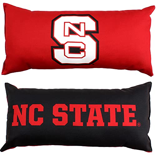 College Covers Everything Comfy NC State Wolfpack 2 Sided Bolster Small Travel Pillow Decorative Pillow 16 x 6