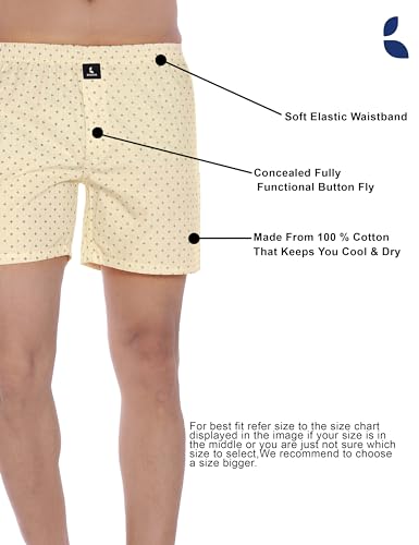 Image of Cotton Boxer Shorts for Men, Breathable, Comfortable & Lightweight (Pack of 2)