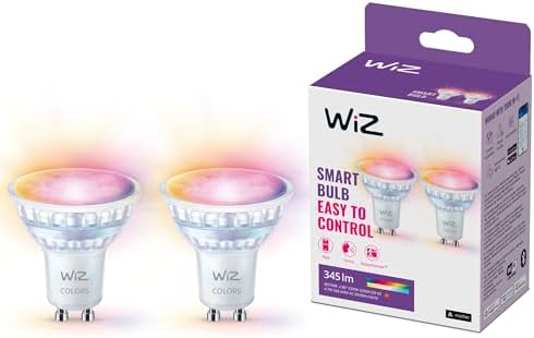 WiZ GU10 Smart LED Glass Light Bulb, 2 Pack