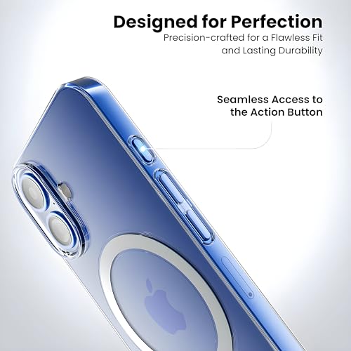 Image of Anti-Yellow Clear Case for iPhone 16 Plus | UV Shield Technology | Zero-Yellowing Formula | MagSafe Compatible | Drop Protection (TPU + Polycarbonate | Crystal Clear)