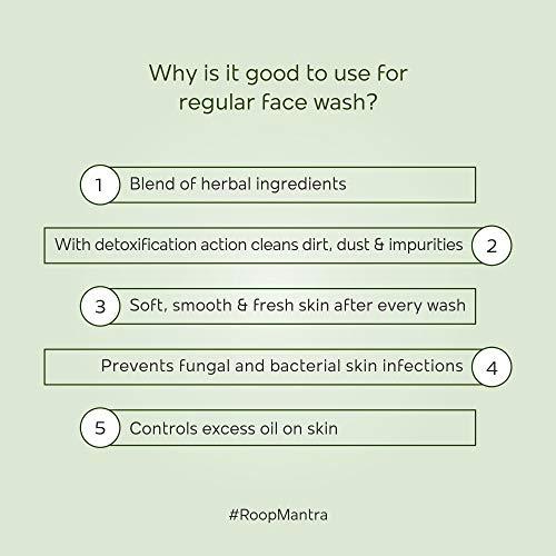 Image of Roop Mantra Ayurvedic Neem Face Wash for Oily & Acne Prone Skin | Oil Control, Remove Impurities And Prevents Pimples For Men & Women 115ml (Pack of 3)