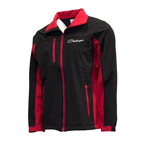 David Carey Originals Dodge Challenger Softshell Work Jacket – Red & Black – Lightweight Zip up2