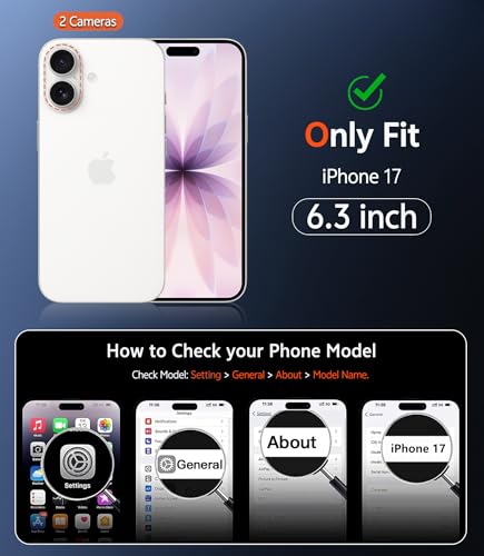 Image of FNTCASE for iPhone 17 Case Matte: Magnetic Phone Cases with Screen Protector Drop Proof Compatible with Magsafe Slim Anti Yellowing Rugged Shockproof Protective Translucent Cell Cover (C-Pink)