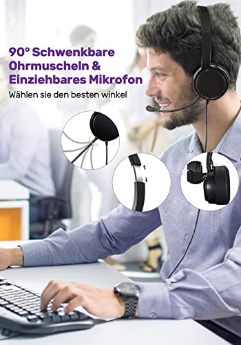 Cuffie USB da 3,5 MM/USB con microfono, comfort