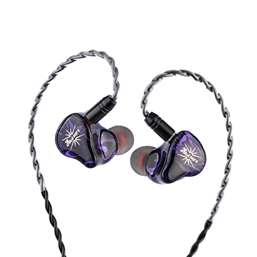 HIFIXAUDIO Kiwi Ears Quartett In-Ear-Monitor, 2DD+2BA Hybrid IEM Kopfhörer, HiFi Wired Earbuds, Studio-Monitor in Ohren mit handgefertigter Harzschale, abnehmbares IEM-Kabel für audiophile Musiker