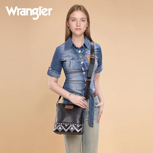 Image of Wrangler Crossbody Purses for Women Two Tone Crossbody Bags Women Purses and Handbags