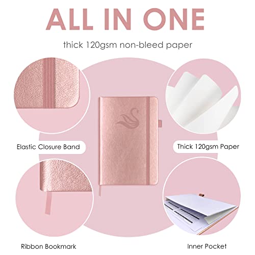 Jxselect Elegant Income And Expense Tracker Notebook – Accounting Ledger Book For Small Business Owners – Income And Expense Log Book With – Undated Bookkeeping Record Book, 5.7″ X 8.5″ (Rose Gold) #TOP2