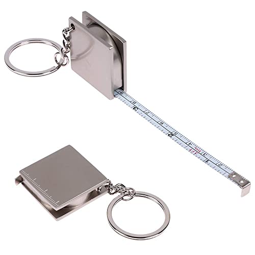 Image of Retractable Tape Measure Keychain Body Measuring Tape Key Ring, Compact Tape Measure for Purse, Pockets or Keys, Carrying Around Easily, 33 Inches /85cm