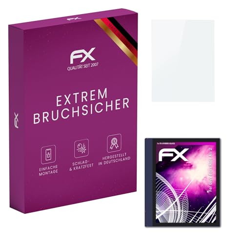 atFoliX Plastic Glass Protective Film compatible with Onyx Boox Note Air 2 Glass Protector, 9H Hybrid-Glass FX Screen Protector