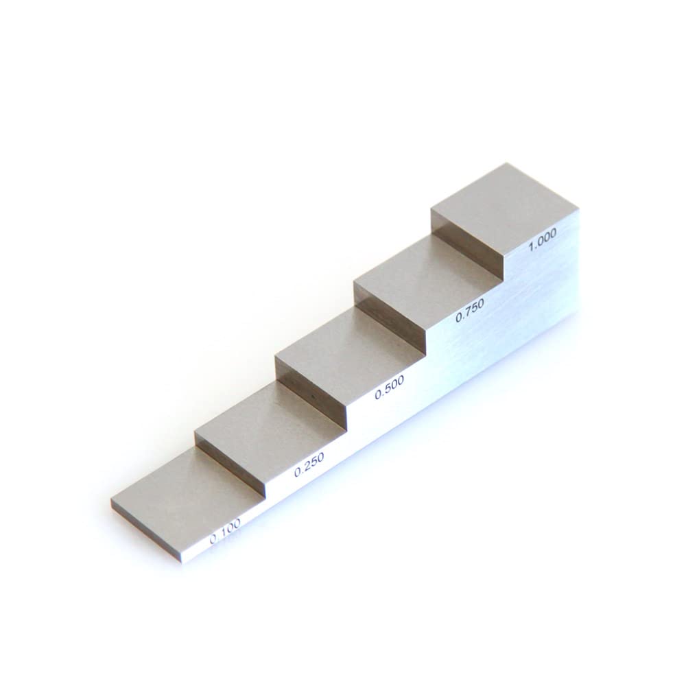 YFYIQI Ultrasonic Block 5 Step Ultrasonic Thickness Gauge Calibration Block with NDT Test 0.100
