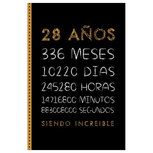28 AÑOS SIENDO INCREIBLE: FELIZ CUMPLEAÑOS, REGALO DE CUMPLEAÑOS ORIGINAL Y DIVERTIDO. DIARIO, CUADERNO DE NOTAS, APUNTES, AGENDA O USO ESCOLAR