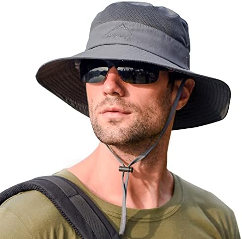 Sun Hats for Men Women Fishing Hat UPF 50+ Breathable Wide Brim Summer UV Protection Hat