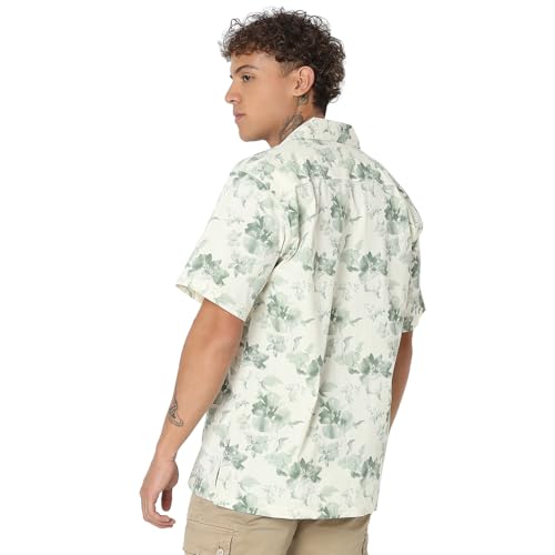 Image of Spykar Men's Relaxed Fit N /A Half Sleeve Printed Casual Shirts
