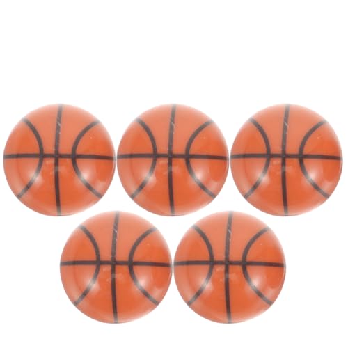 Cubiertas de válvula de baloncesto 5 uds. Naranja miniatura 1