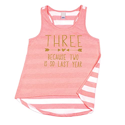 Bump and Beyond Designs Girl 3rd Birthday Outfit Three Year Old Birthday Girl Tank Top