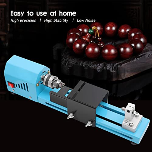ZPYXBH Mini Wood Lathe Machine, DC12V-24V 150W Metal Mini Lathe CNC Beads Polisher Milling Machine Grinding Wood Drill Rotary Tool for DIY Table Woodworking Art Handiwork Craft - Image 2