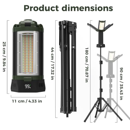 450W Solar 45000MAh Camping Light with Stand Rechargeable LED Work Light by Zenndpoon - Used condition - Image 7