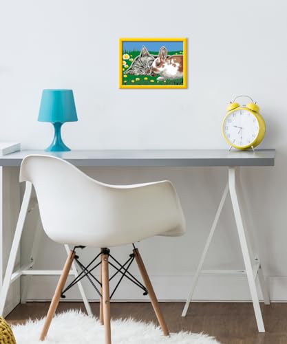 Ravensburger - CreArt Kids 13x18 cm - Numéro d'art - Chaton et Son Compagnon Le Lapin - Kit de Peinture par numéros - Dès 7 Ans - 25658